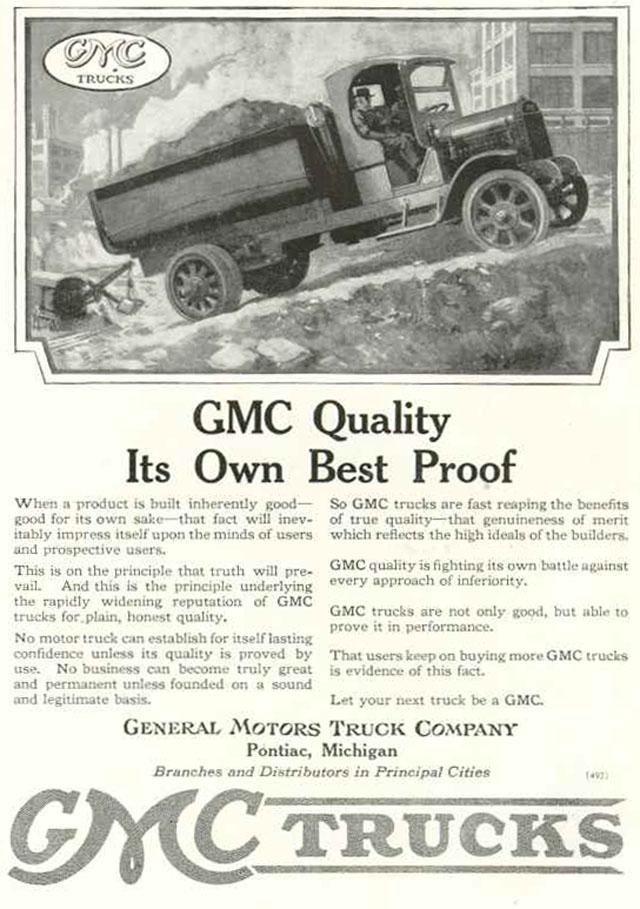 1919 GMC General Motors Trucks - GMC Quality Its Own Best Proof